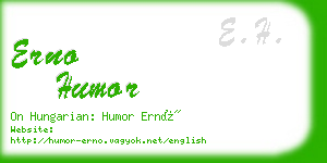 erno humor business card